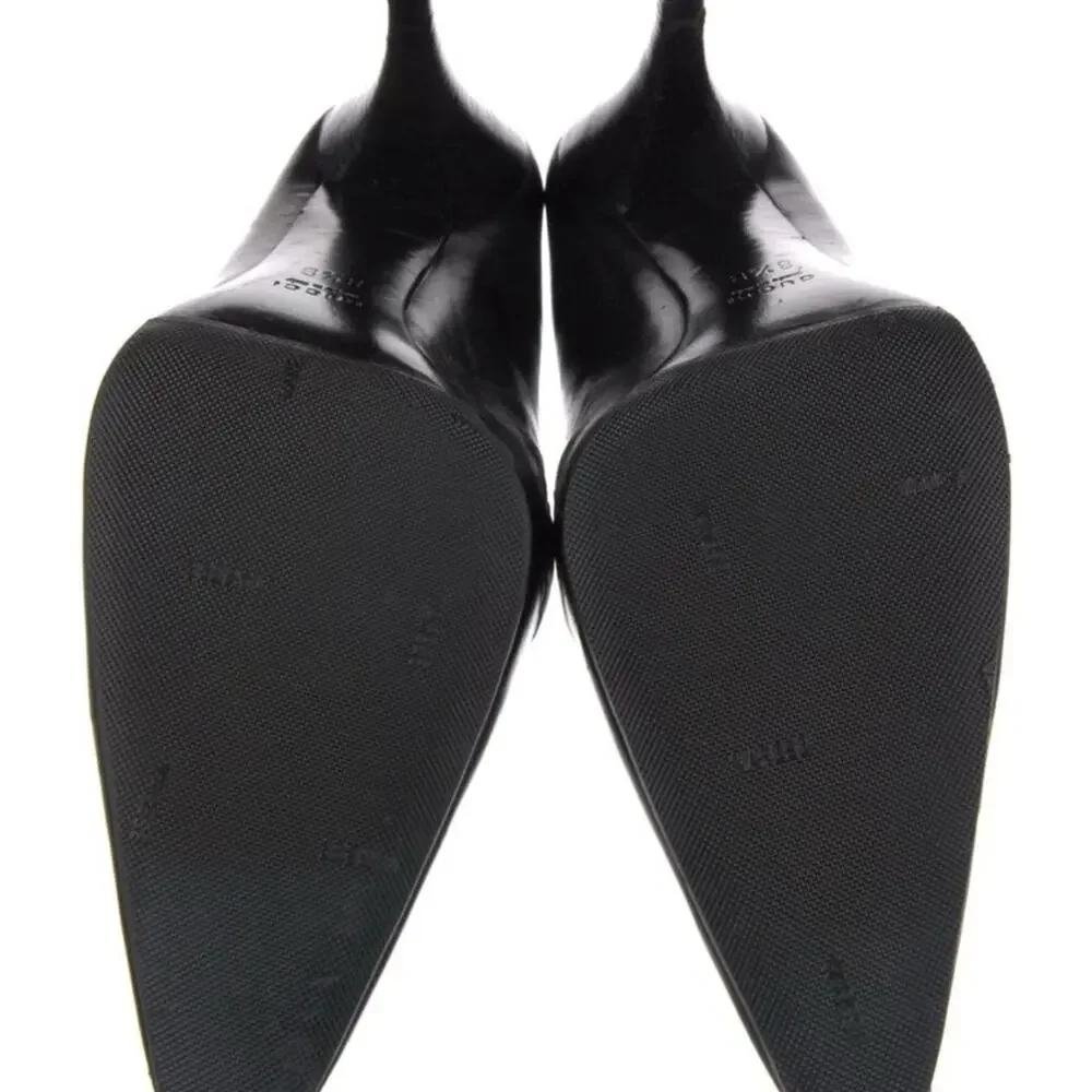 Gucci Black calf Leather Heeled Ankle Slip On Booties US 8.5 - Picture 6 of 6